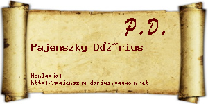 Pajenszky Dárius névjegykártya